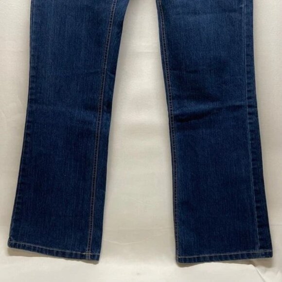 Christopher & Banks Jeans Women's 8 Long Blue Modern Fit Dark Wash Denim EUC - Picture 3 of 13